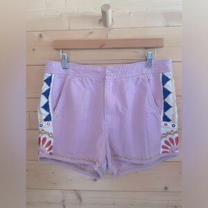 Anthropologie Embroidered Shorts 8